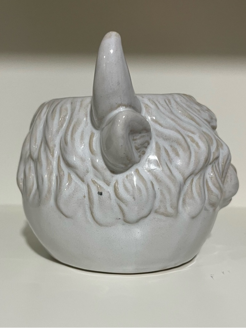 White Ceramic Highland Cow Planter - Picture 2 of 6